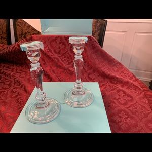 Tiffany candlesticks with Tiffany box.